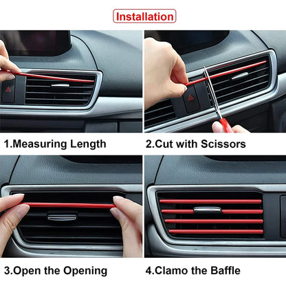 Car Air Conditioner Trim Decor Strips - Wizekito