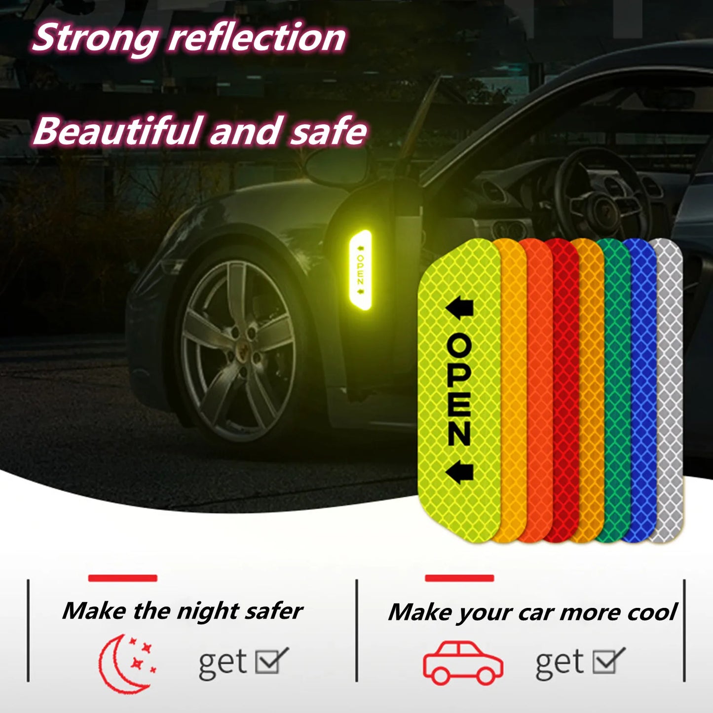 Reflective Car Accessories Door Sticker - Wizekito